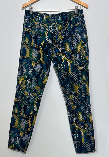New York and Company 7th Avenue Women's Multicolored Snakeskin Size 6 Dress Pants