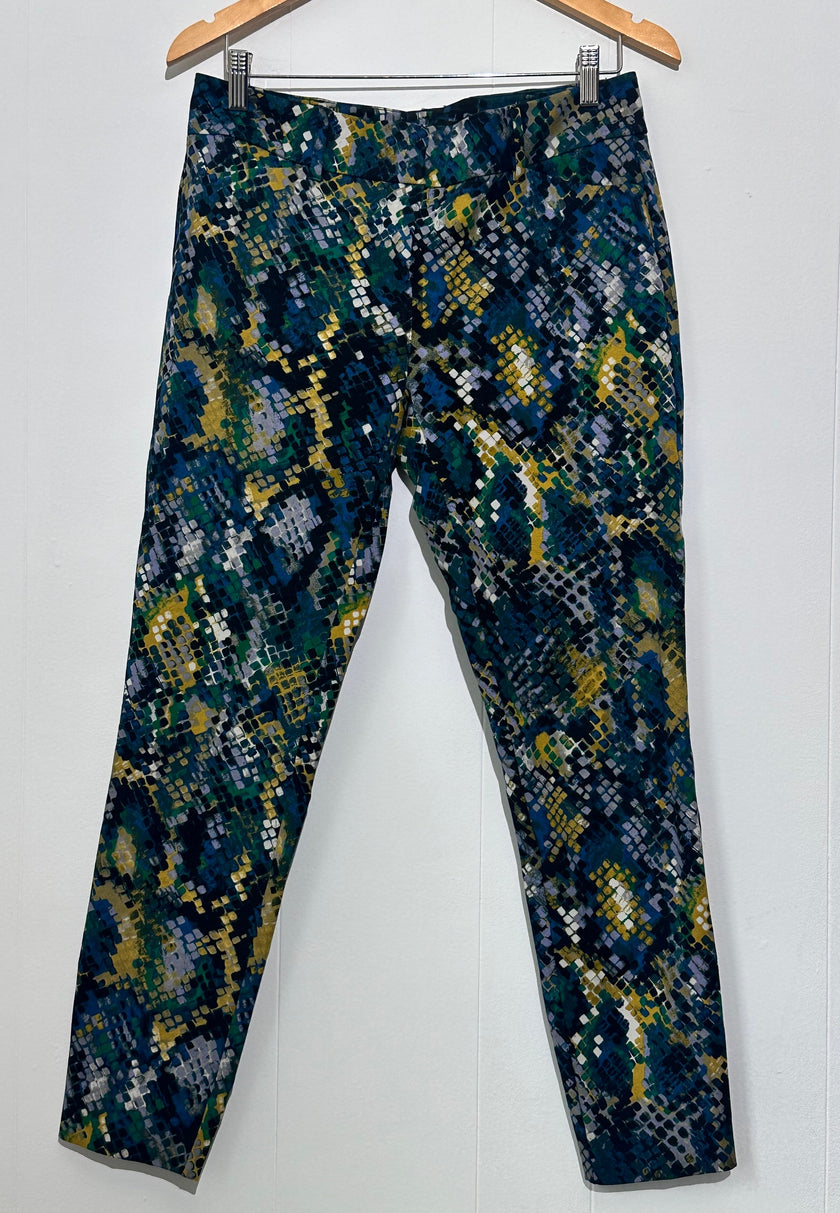 New York and Company 7th Avenue Women's Multicolored Snakeskin Size 6 Dress Pants