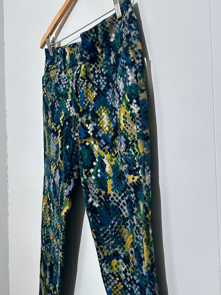 New York and Company 7th Avenue Women's Multicolored Snakeskin Size 6 Dress Pants