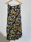 Flowy Multicolored High-low Midi- Maxi Skirt Size Medium