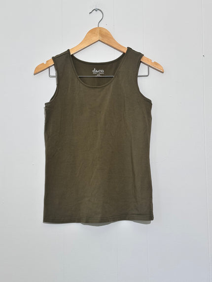 Denim & Co Green tank top xxs