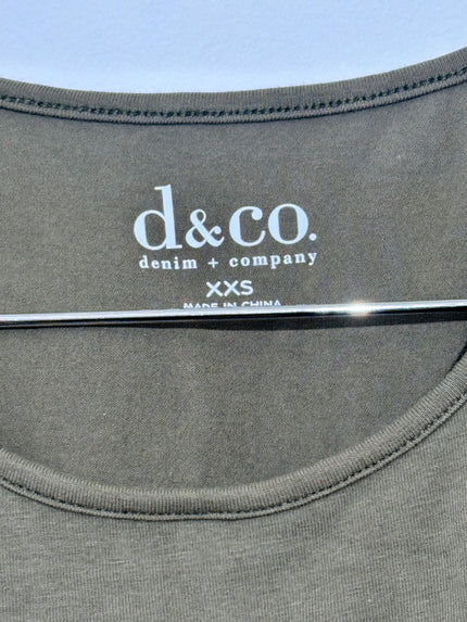 Denim & Co Green tank top xxs