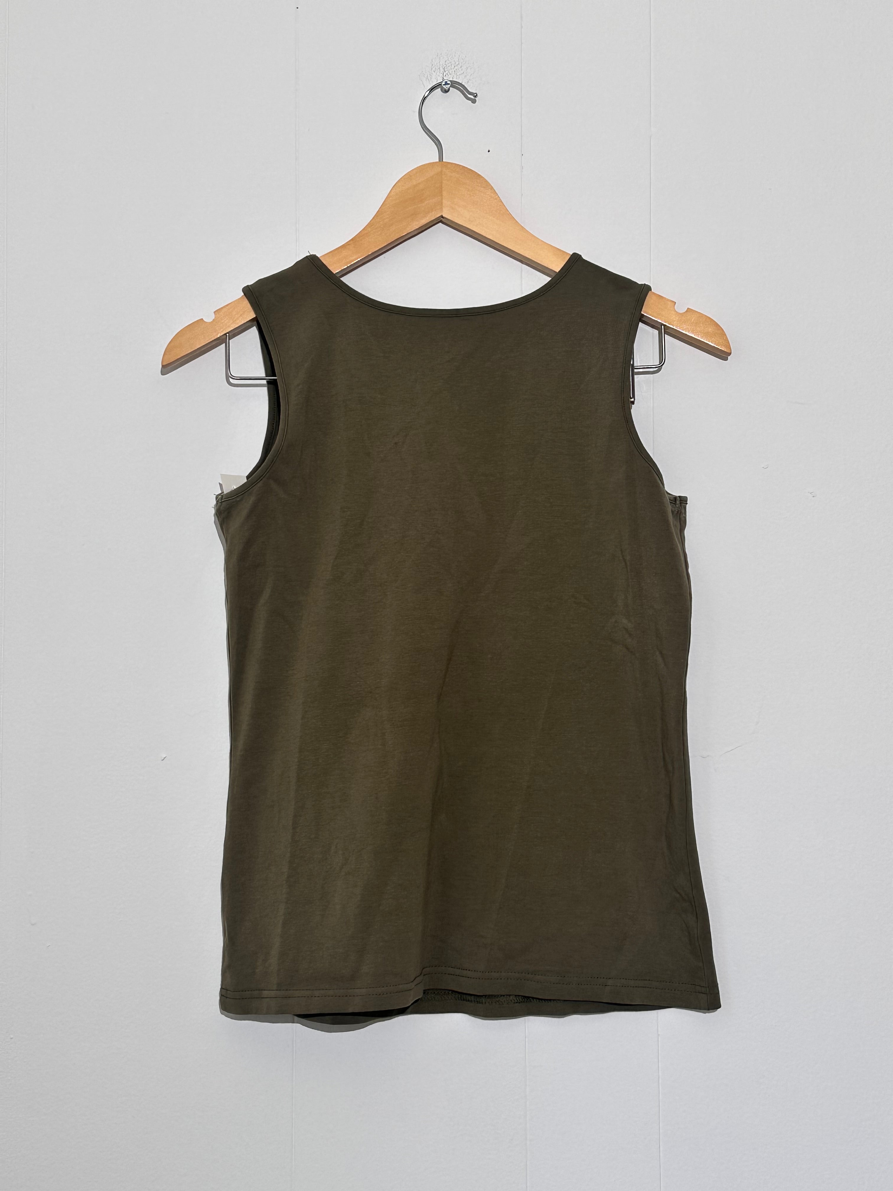 Denim & Co Green tank top xxs