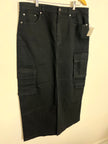Scoop Black Cargo Denim Maxi Skirt Size 14