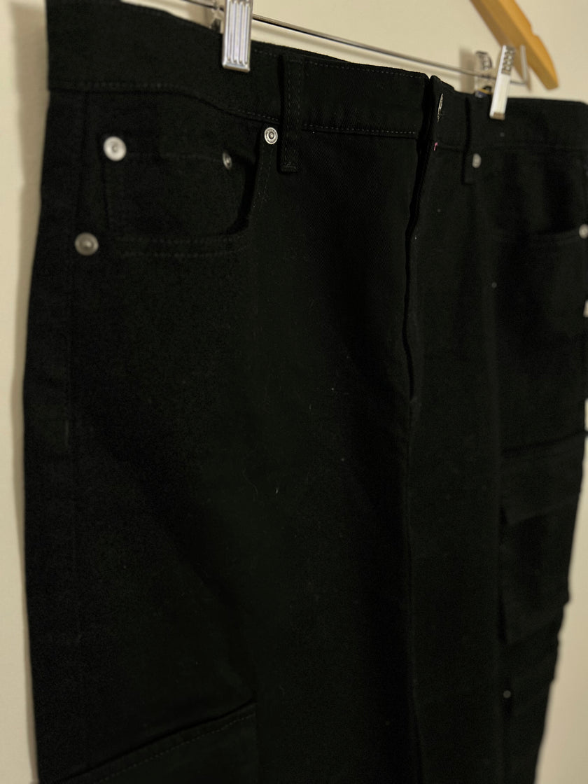 Scoop Black Cargo Denim Maxi Skirt Size 14