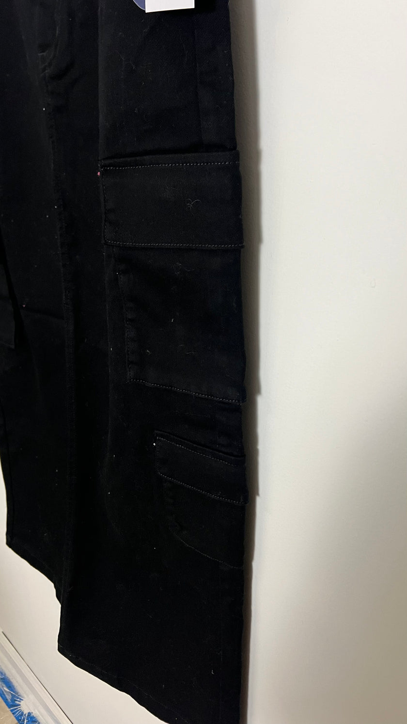 Scoop Black Cargo Denim Maxi Skirt Size 14
