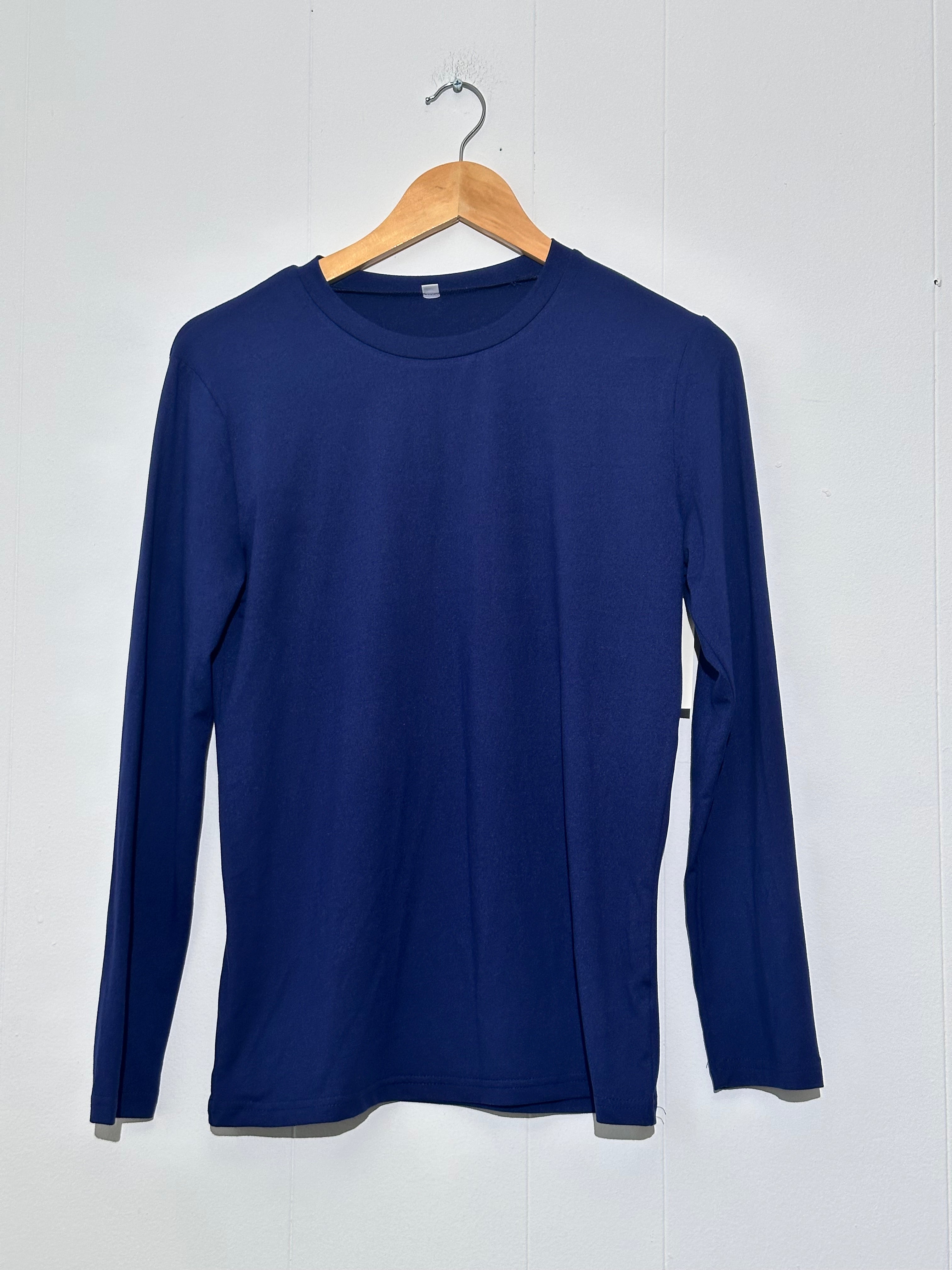 Blue Crewneck Long Sleeve Shirt small