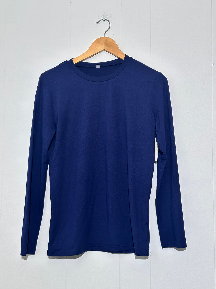 Blue Crewneck Long Sleeve Shirt small