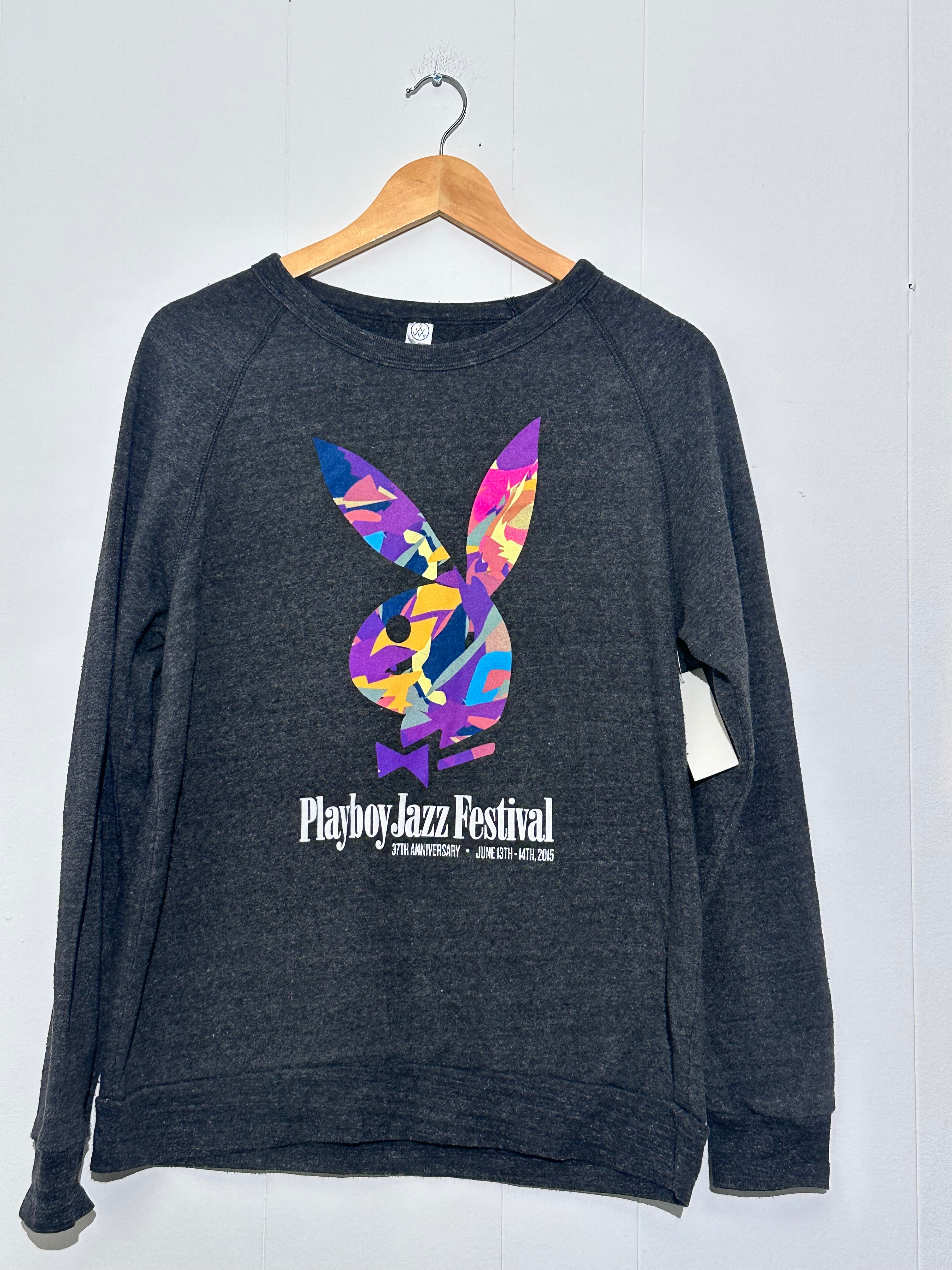 PlayBoy Jazz Festival Dark Gray Sweatshirt large