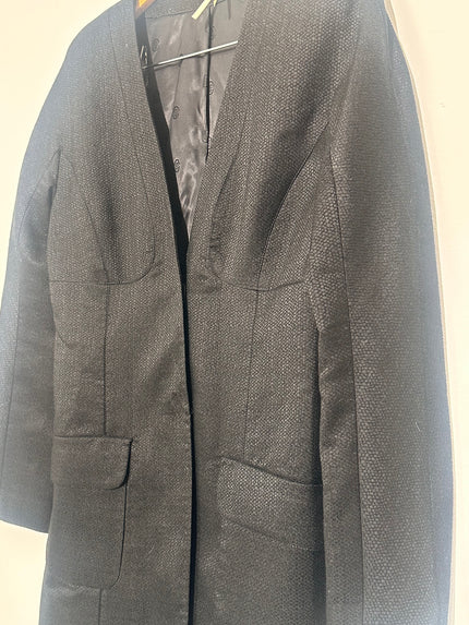 Leon Max Womens Black Tailored Peacoat size 10