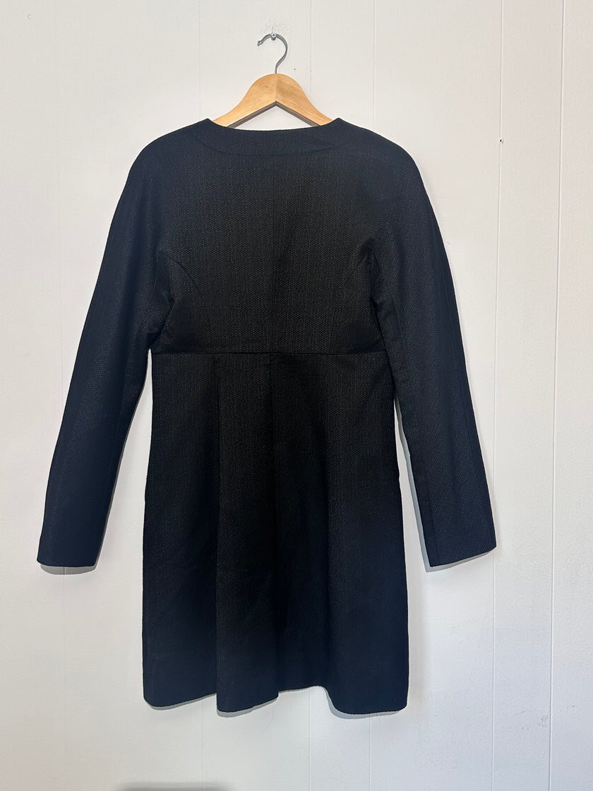 Leon Max Womens Black Tailored Peacoat size 10