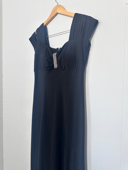 R&M Richards Black Long Elegant Formal Dress Size 6