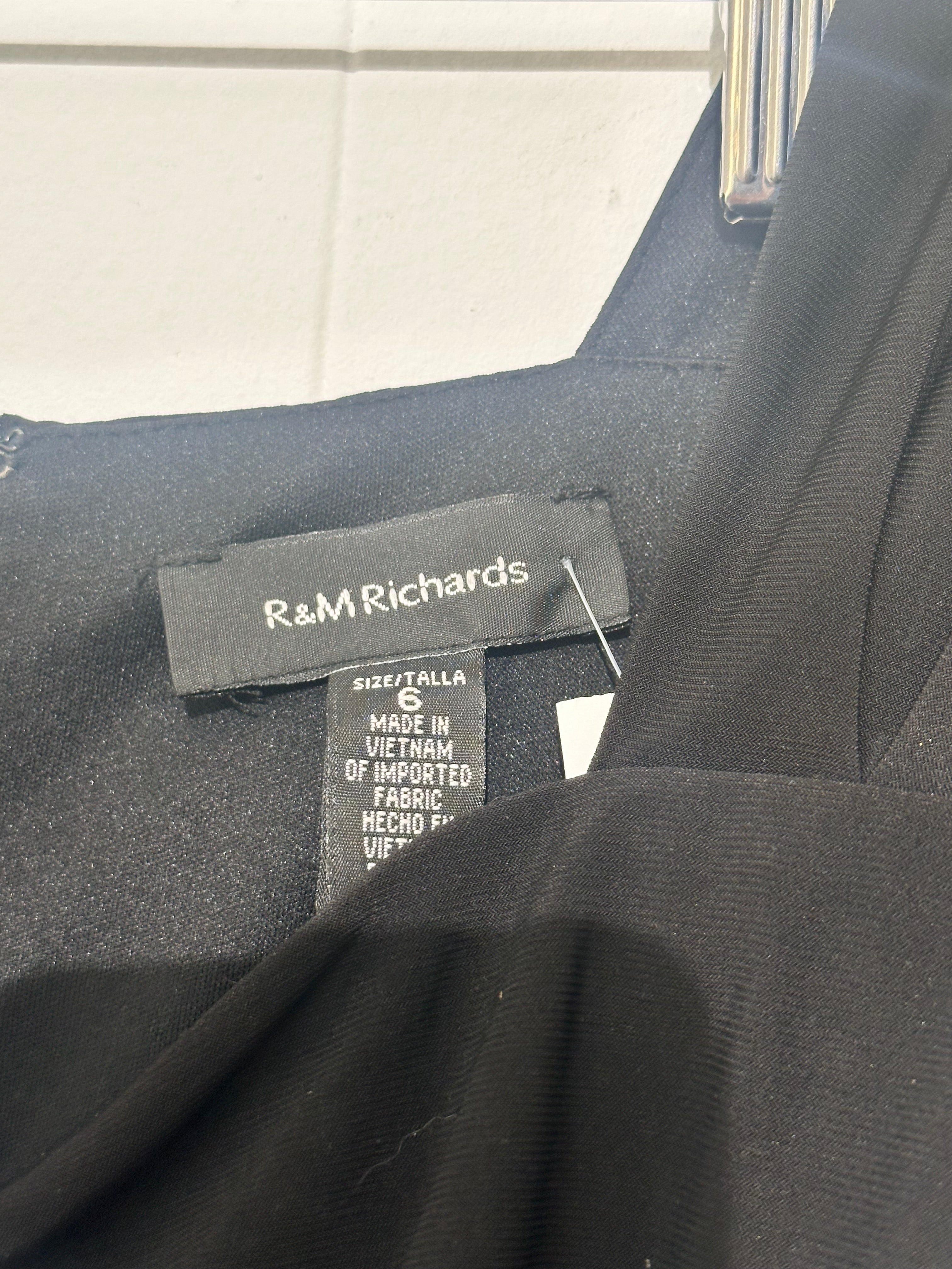 R&M Richards Black Long Elegant Formal Dress Size 6