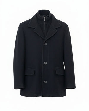 Nautica Black notched lapel Peacoat Large
