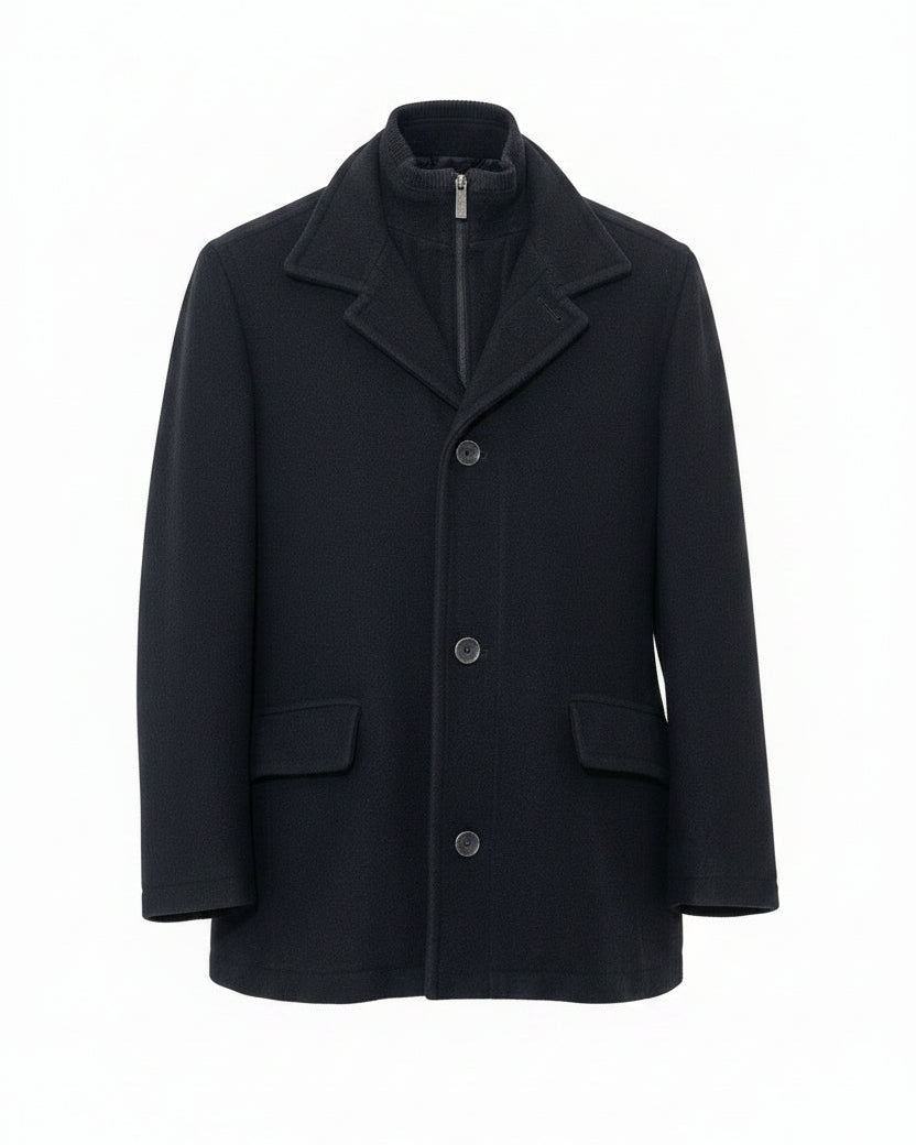 Nautica Black notched lapel Peacoat Large
