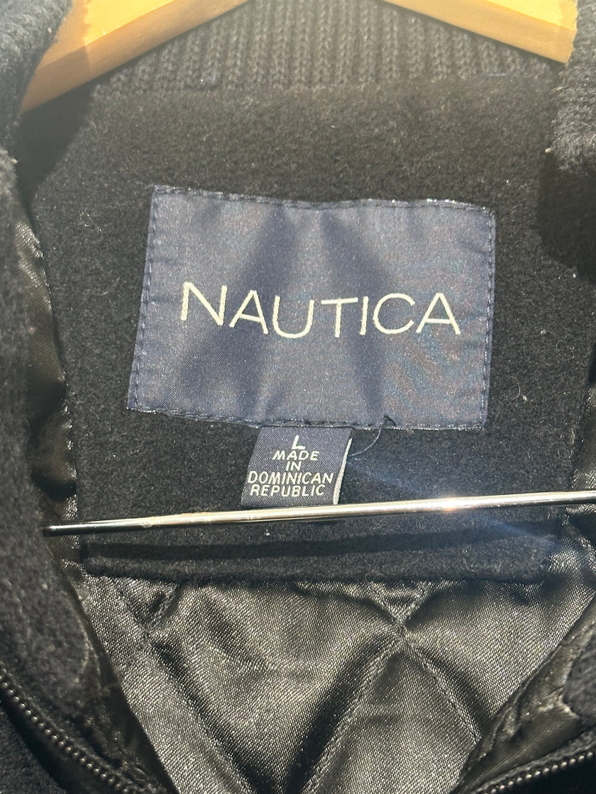 Nautica Black notched lapel Peacoat Large