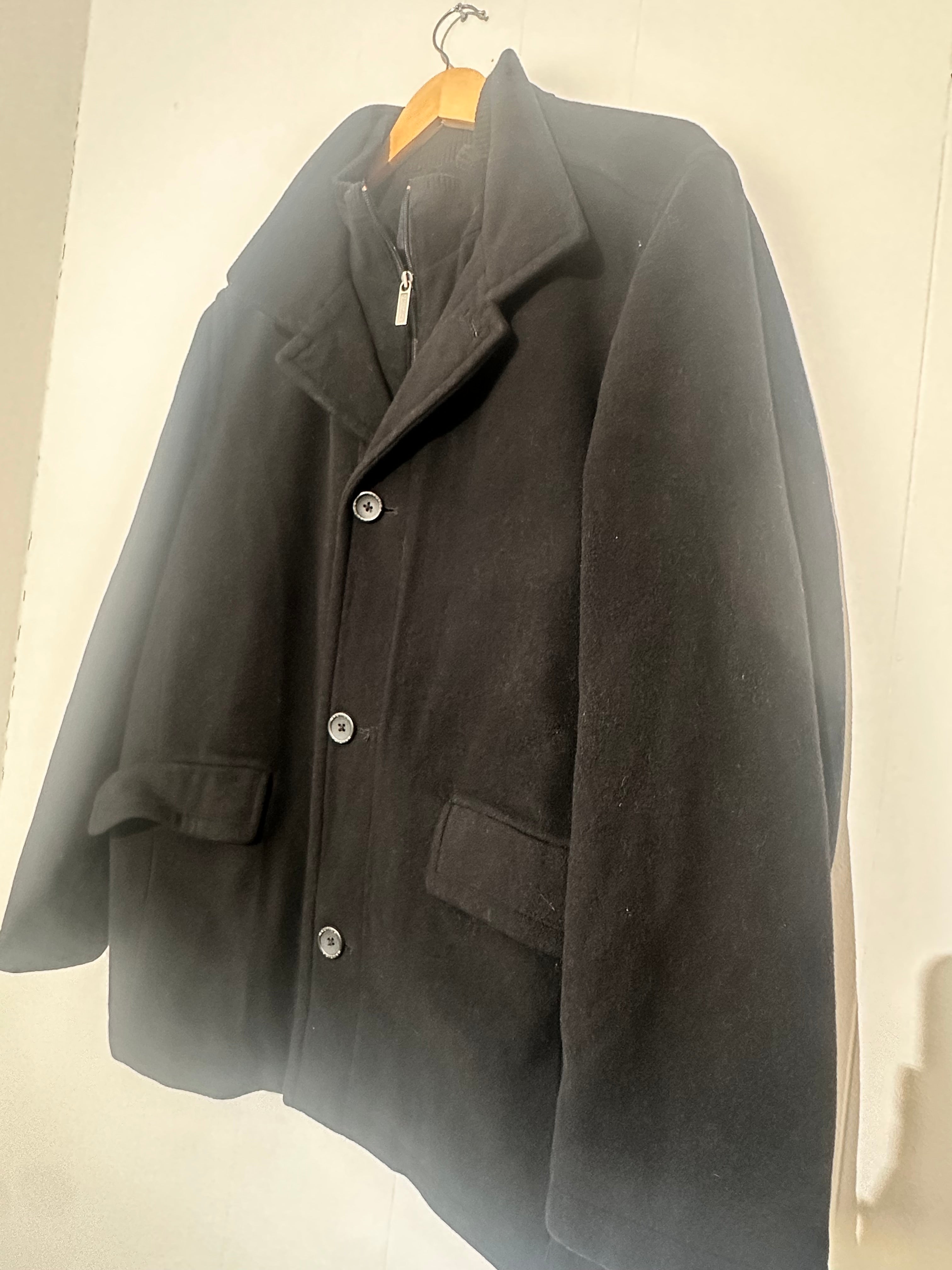 Nautica Black notched lapel Peacoat Large