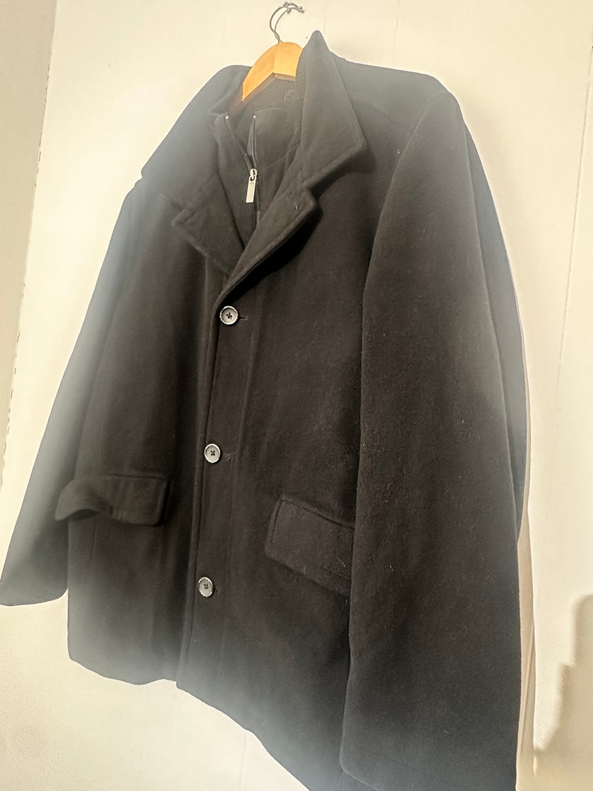 Nautica Black notched lapel Peacoat Large
