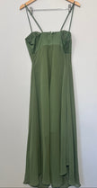 Alfred Angelo Green spaghetti strap chiffon evening dress Size 12