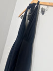 Black Halter Neck Romper Pants One - Piece Ashro Size Medium
