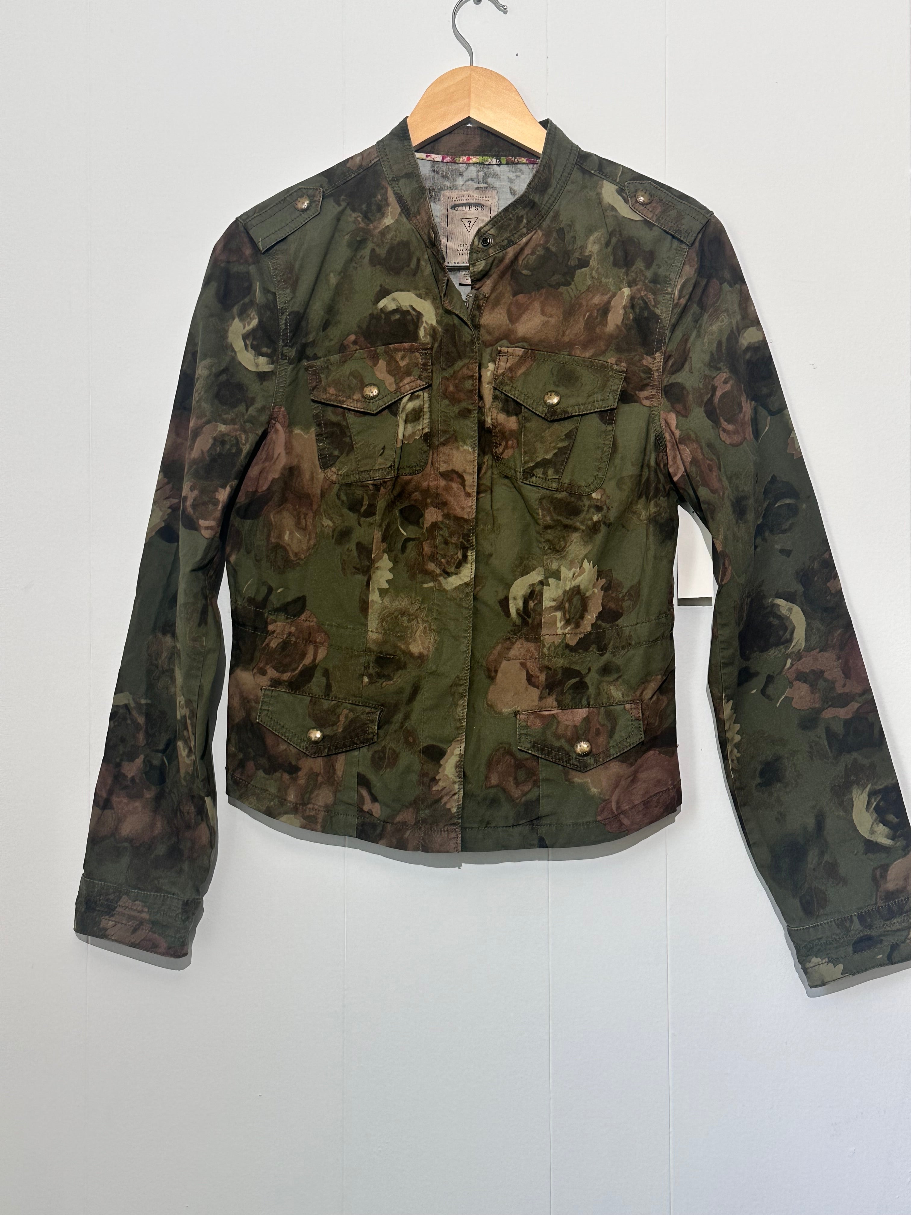 Guess Green Floral Jacket medium