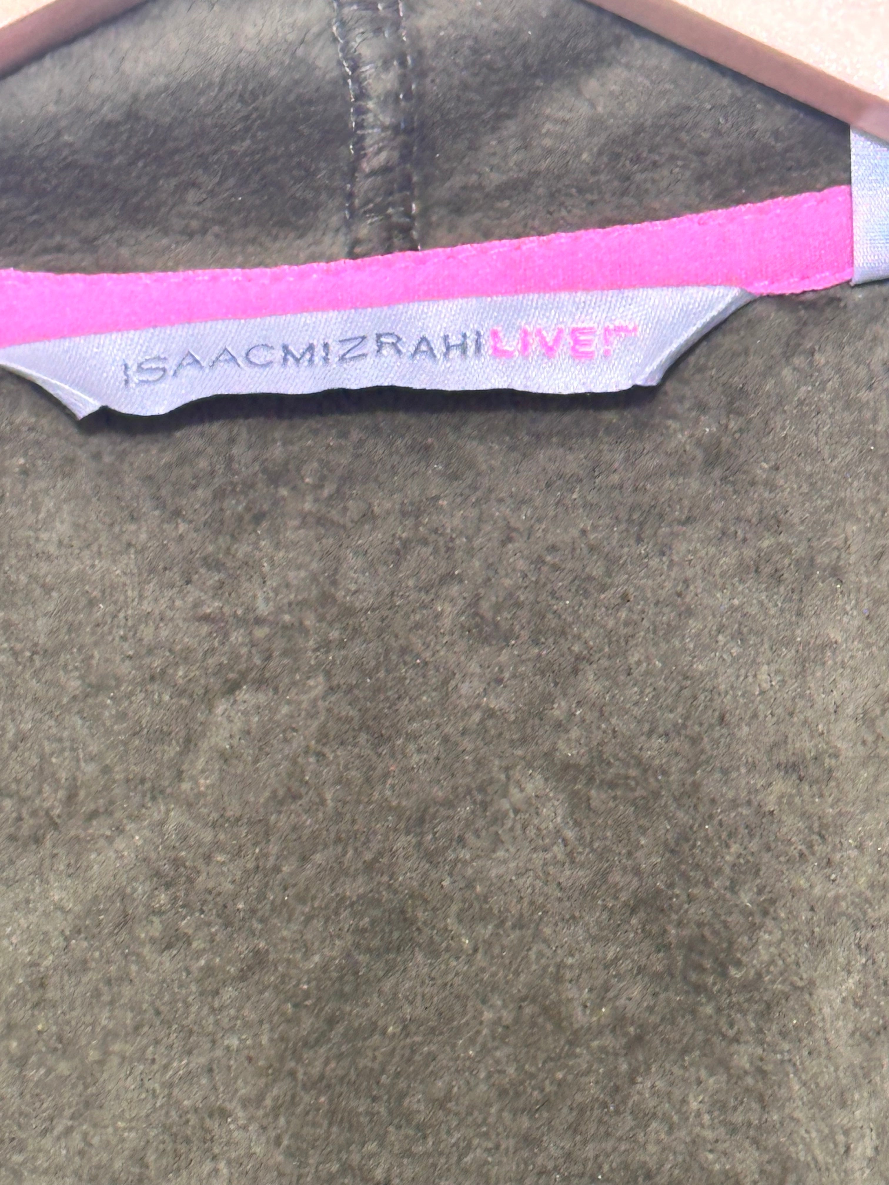 IssacMizrahi Green velvet vest small