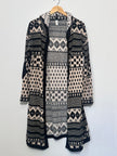 Together Clothing Boho Tribal Knit Duster Cardigan Medium