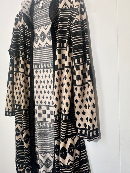 Together Clothing Boho Tribal Knit Duster Cardigan Medium