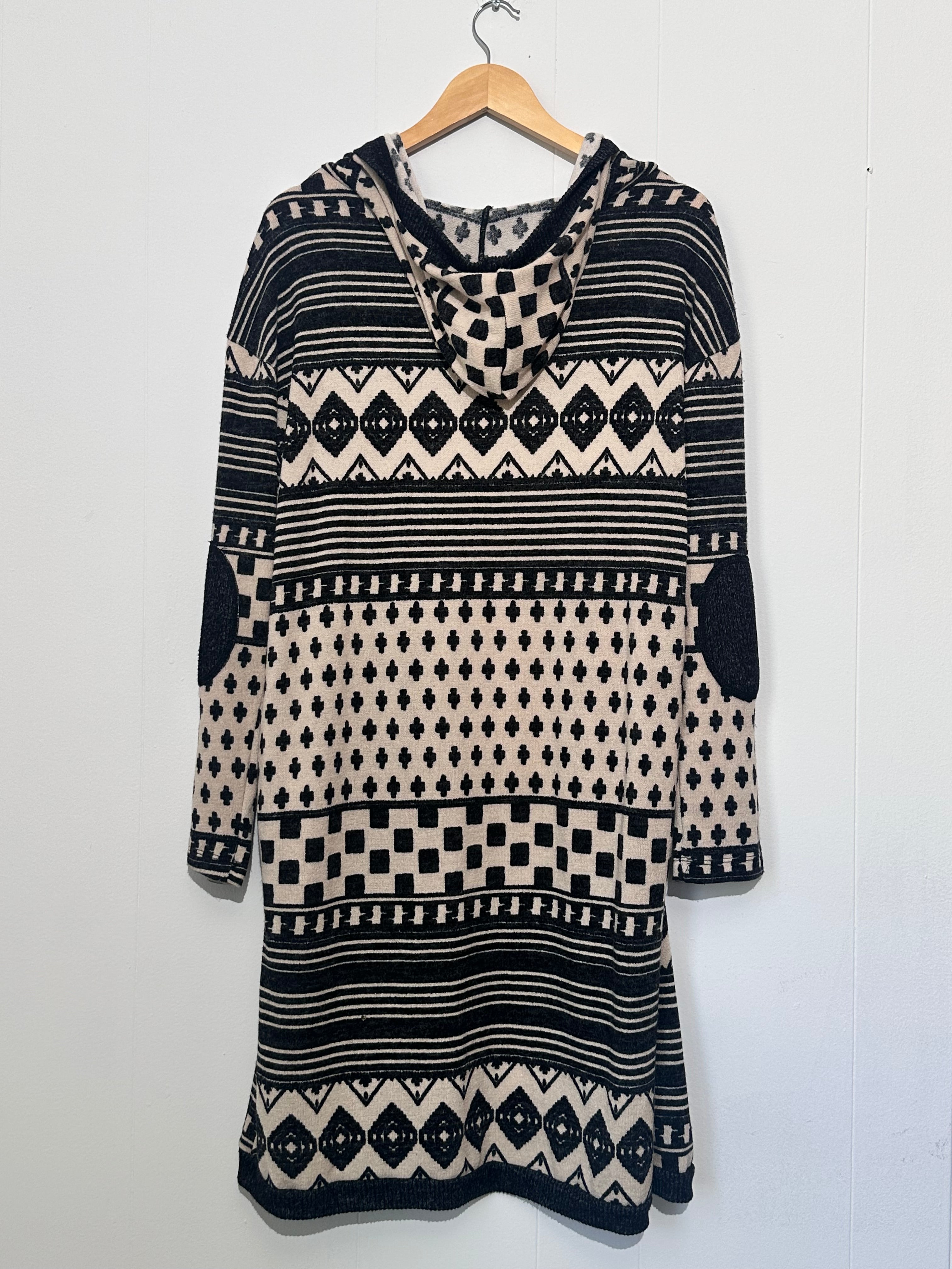 Together Clothing Boho Tribal Knit Duster Cardigan Medium