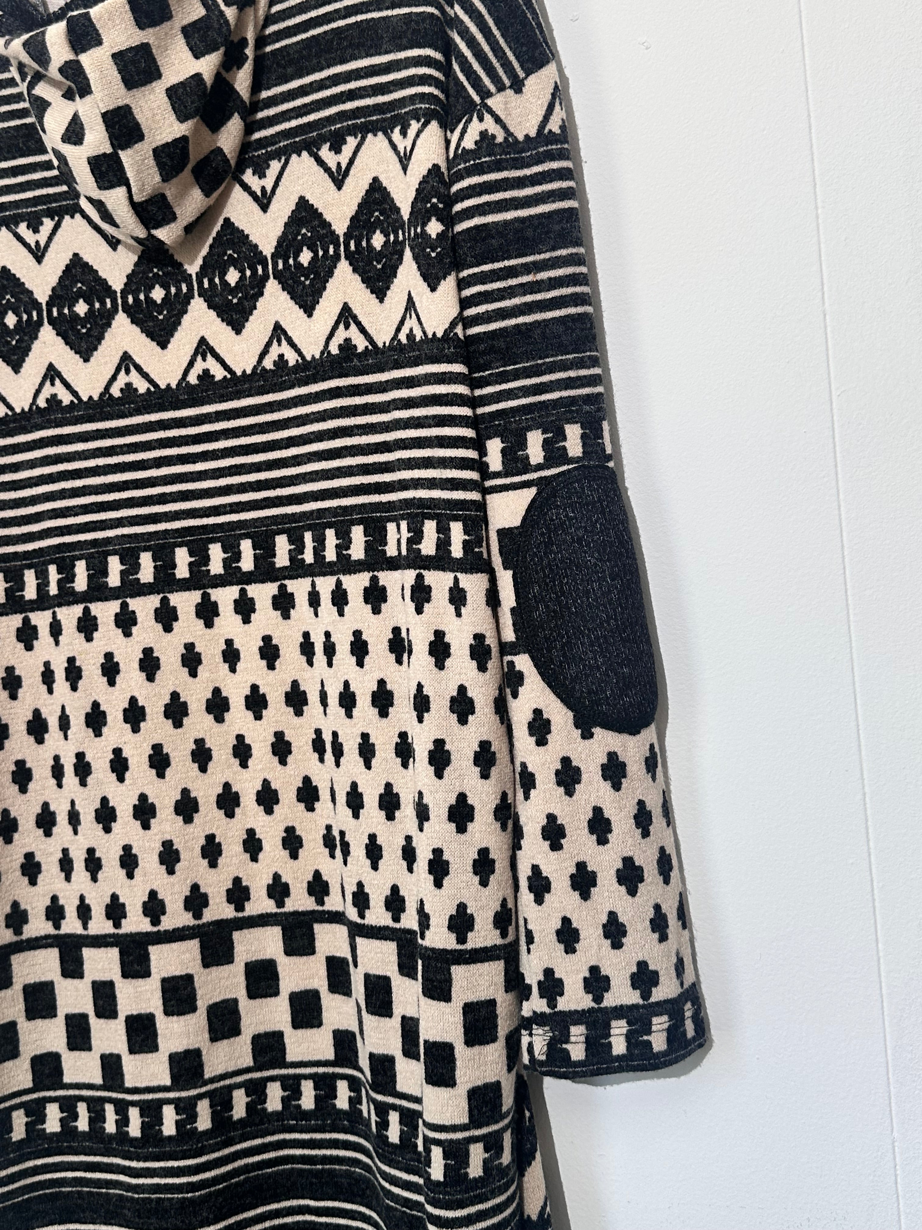 Together Clothing Boho Tribal Knit Duster Cardigan Medium