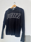 Puma Black Cropped hoodie- Lightweight long sleeve Medium