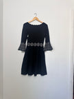 Gabby Skye Black fit and Flare Dress with bell sleeves Small