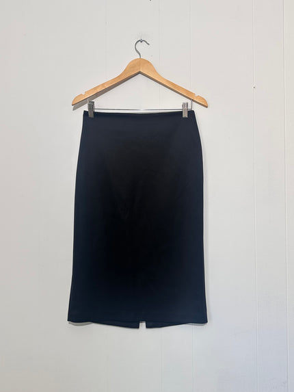 New York & Company Black Pencil Skirt with back Slit size 8