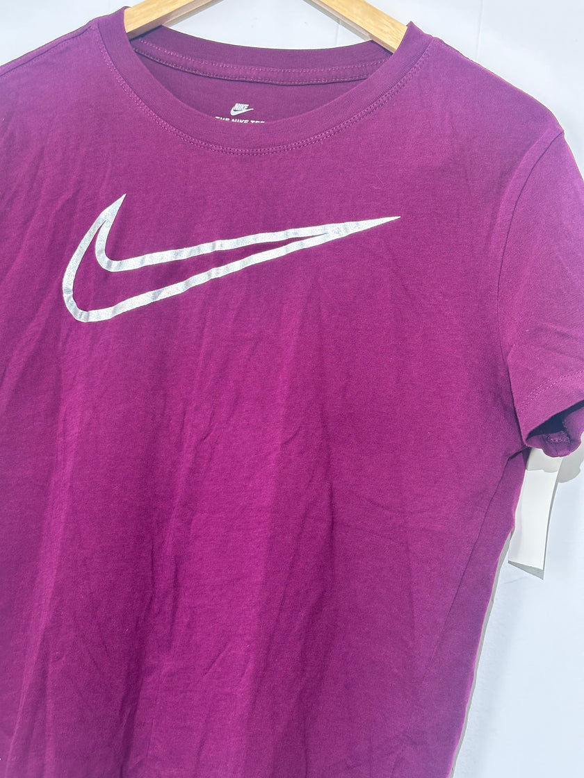 Nike Maroon Workout Set - T-shirt and Quarter zip small