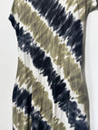 Cato Olive & Navy Brushstroke print Short Sleeve T-shirt dress XS