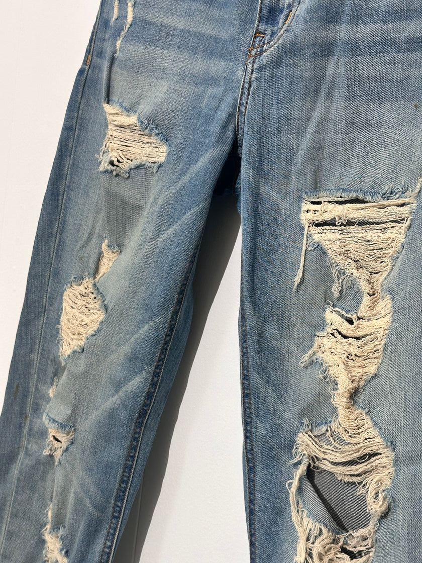 Eunina Distressed Acid Wash Boyfriend Jeans Size 7