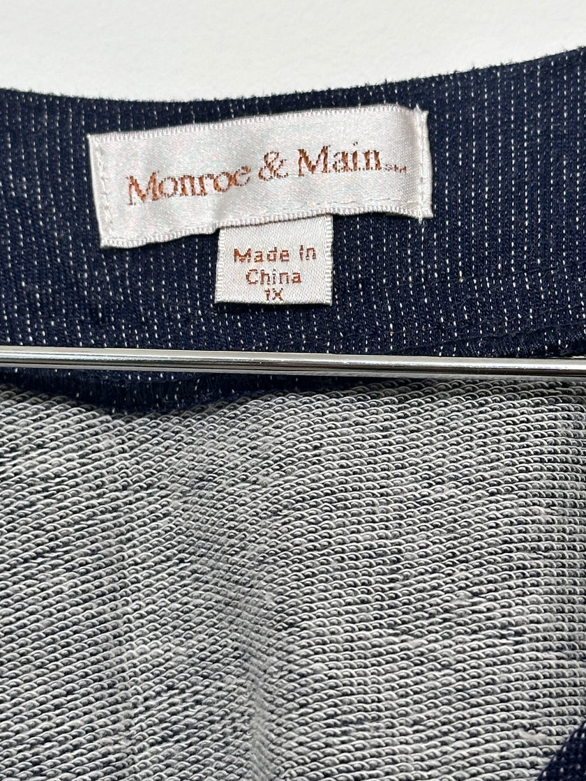 Monroe & Main Plus size Denim style type v-neck 1X