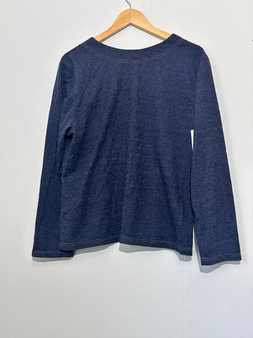 Monroe & Main Plus size Denim style type v-neck 1X