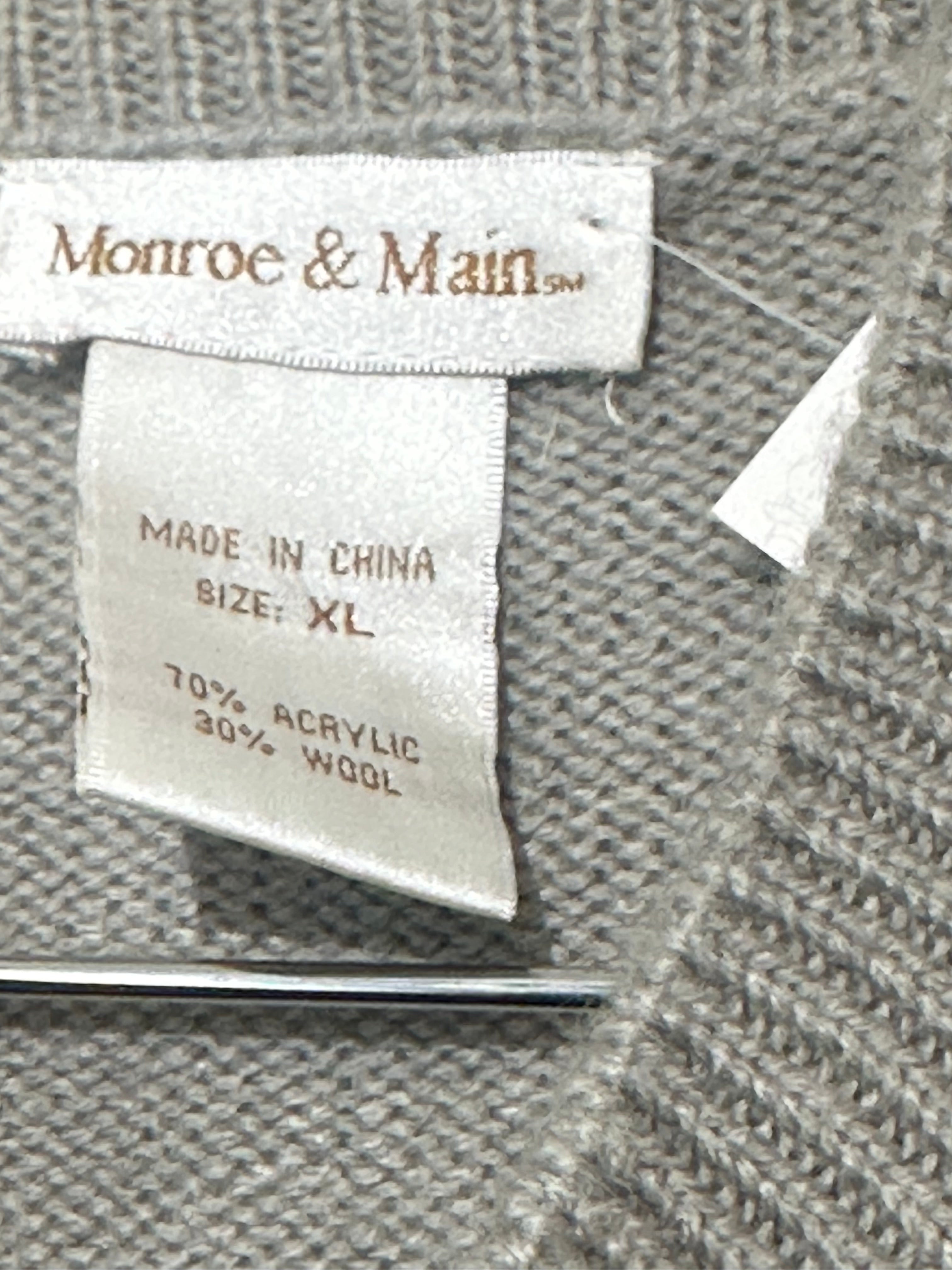 Monroe & Main Knit Sleeveless Button Front Sweater Vest XL