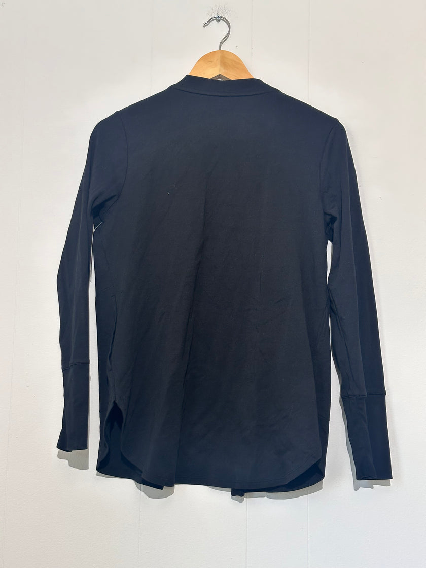 IssacMizrahi Black button front Cardigan Medium