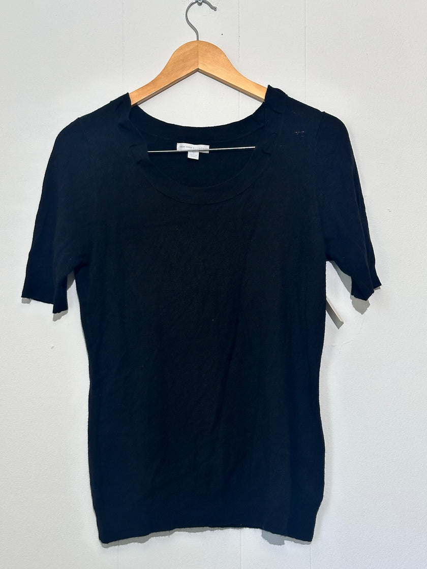 New York & Company Black crew neck sweater medium