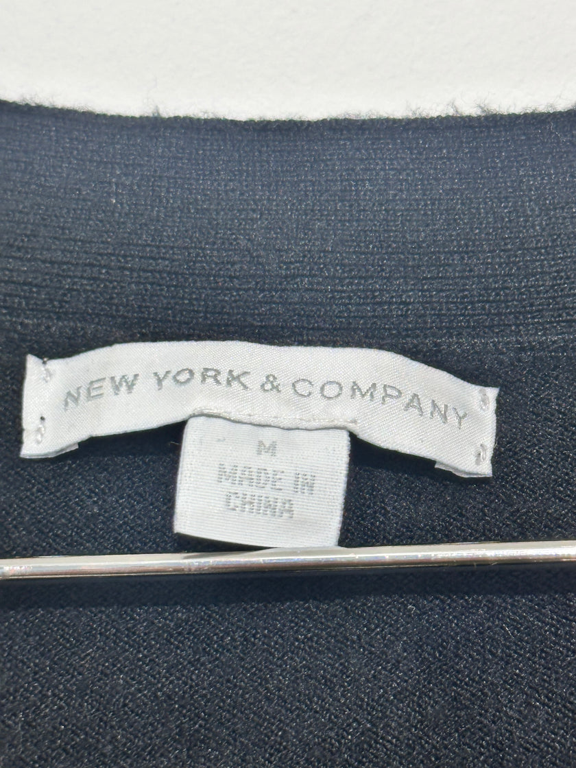 New York & Company Black crew neck sweater medium