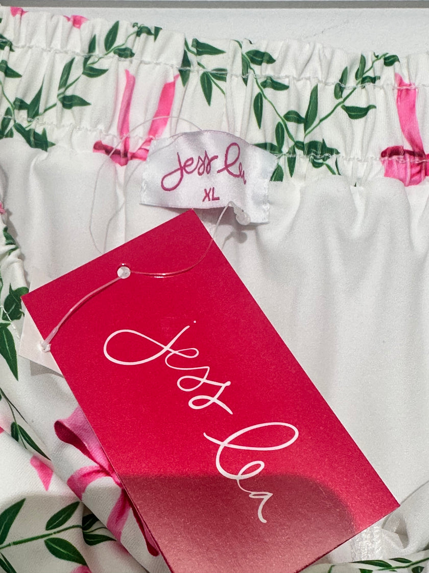 Jess Lea Pink Bow Quilted Skort XL