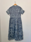 Polagram Blue floral lace midi dress Large