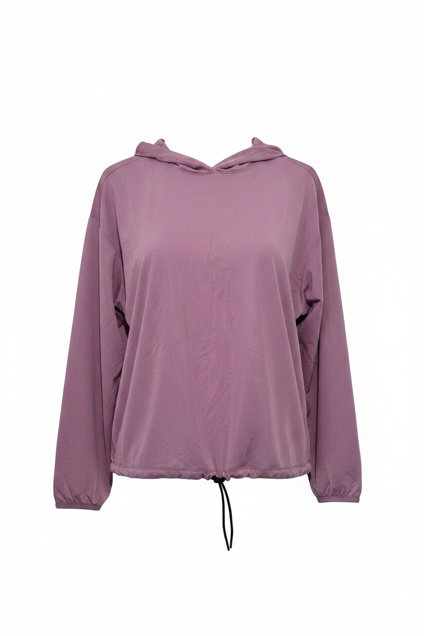 Avia Mauve Lightweight Mesh Hooded Pullover Jacket Large