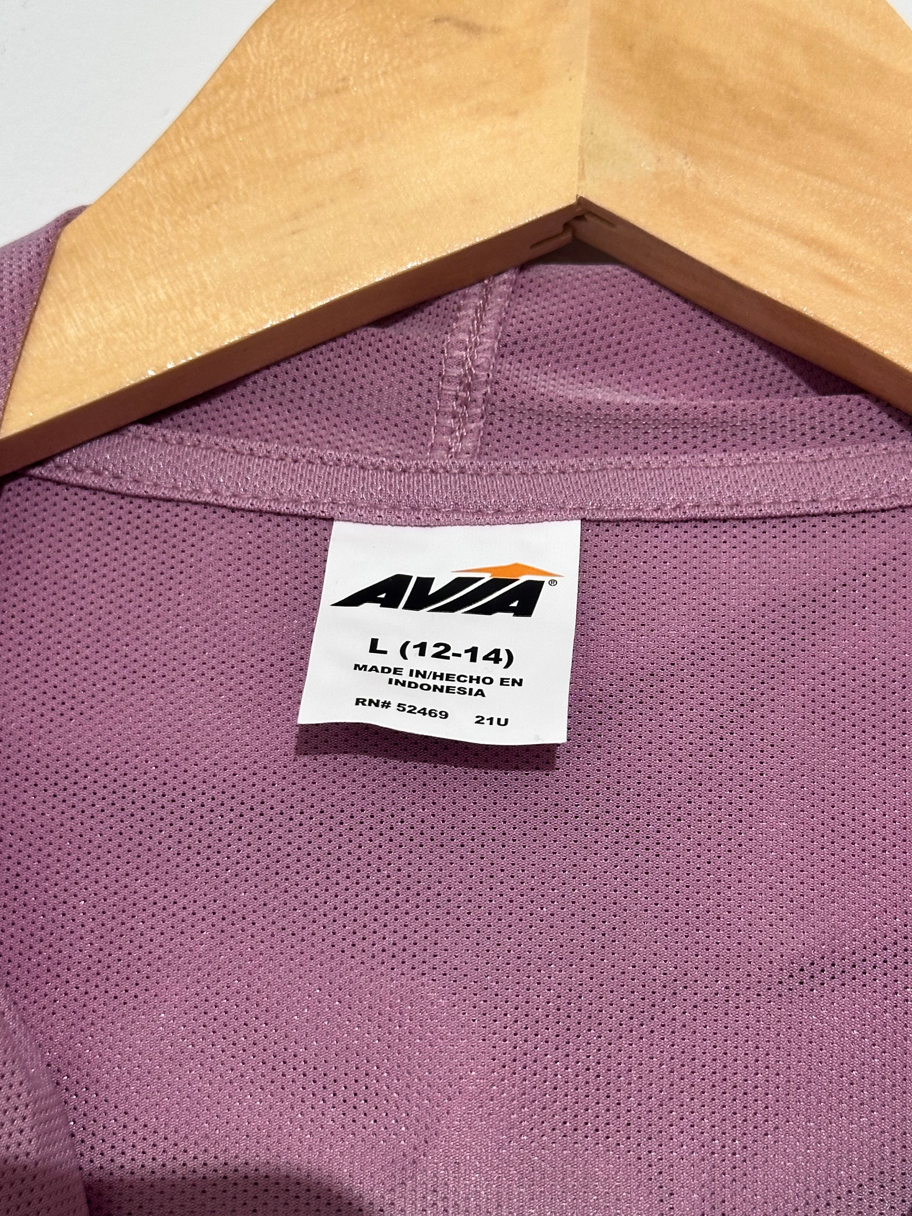 Avia Mauve Lightweight Mesh Hooded Pullover Jacket Large
