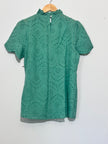 Staccato Green Eyelet lace blouse Large