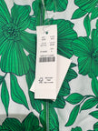J. Crew Green & White floral Hooded Jacket Large (NWT)
