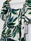 Time and Tru Botanical print Puff Sleeve Mini Dress Size Large