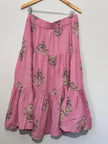 Lauren Conrad Pink Floral Tiered Midi Skirt Large